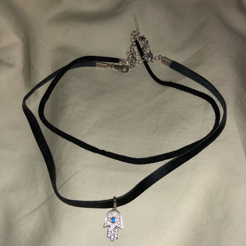 Two chokers, one w/ Hamsa charm